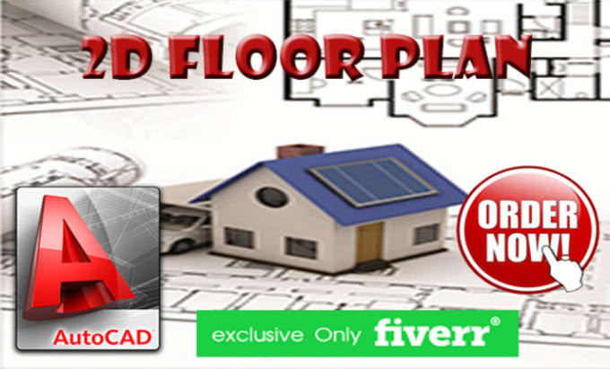 Gig Preview - Do 2d floor plan using autocad