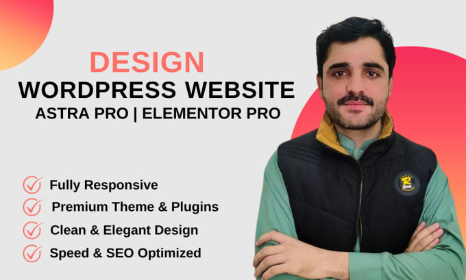 Gig Preview - Design wordpress website using astra pro, elementor pro and crocoblock