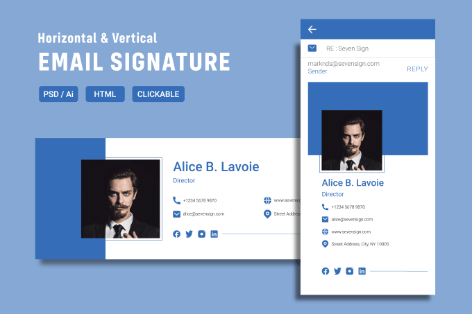 Gig Preview - Our agency will design clickable HTML email signature