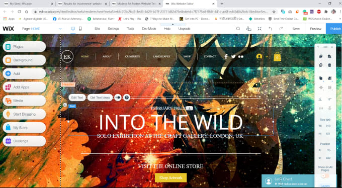 Gig Preview - Do design wix ecommerce website customization wix landing page SEO