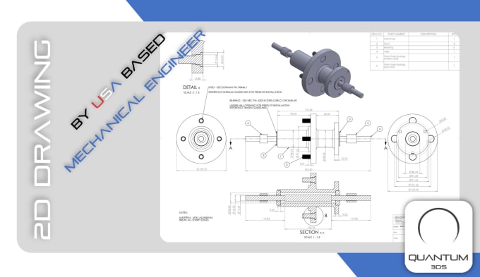 Gig Preview - Create 2d engineering technical drawings