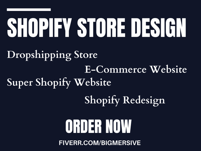 Gig Preview - Design or redesign shopify store shopify website