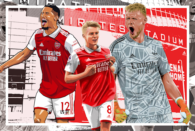 Gig Preview - Draw high quality illustration of football sport players