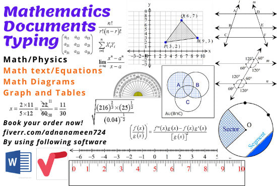 Gig Preview - Type or draw maths work into editable form using mathtype and fxtools in ms word