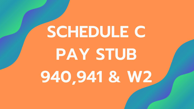 Gig Preview - Do payroll, paystubs with w2, 941 tax forms, schedule c