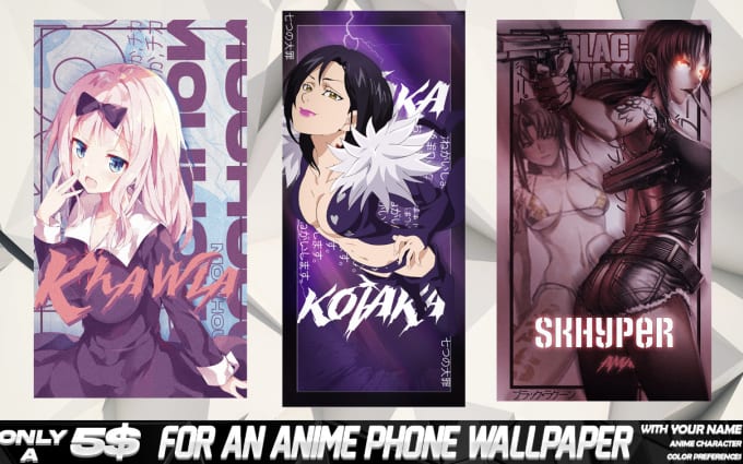 Gig Preview - Design a costum anime phone or pc wallpaper for you