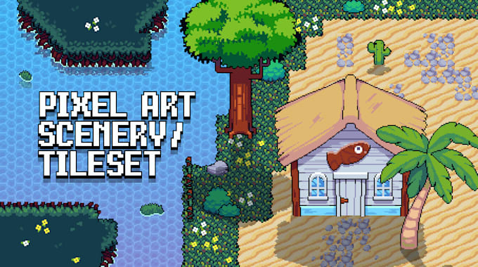 Gig Preview - Draw a pixel art tileset or scenery for your game