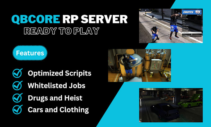 Gig Preview - Create a fivem roleplay qbcore server with premium scripts