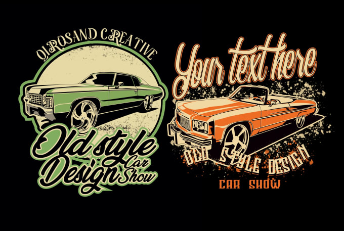 Gig Preview - Draw vintage car illustration for t shirt design