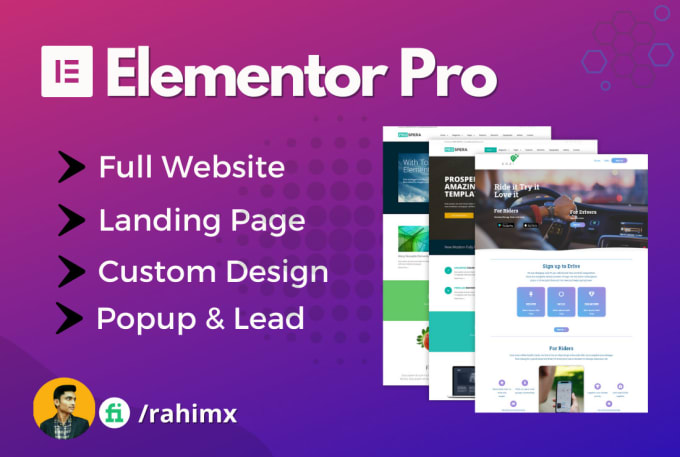 Gig Preview - Design responsive wordpress website, elementor landing page