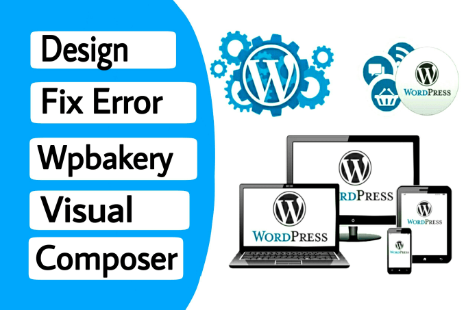 Gig Preview - Design or fix visual composer wpbakery website issues