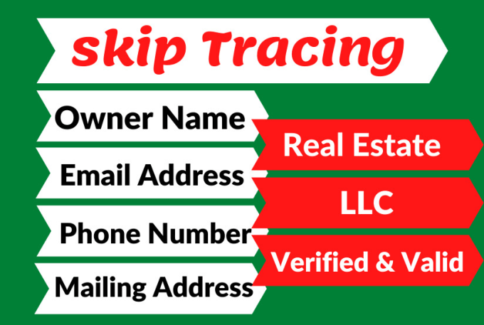 Gig Preview - Do real estate skip tracing and llc skip tracing