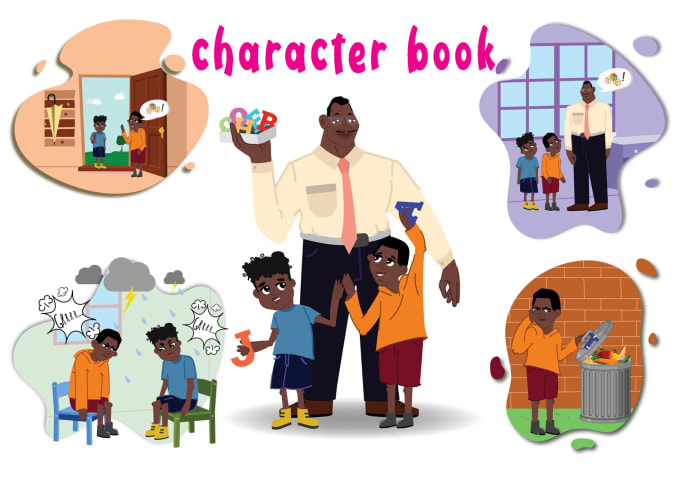 Gig Preview - Create characters and illustrations for your book