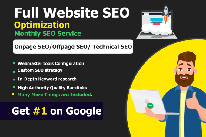 Bestseller - rank your website with a monthly SEO service, website optimization