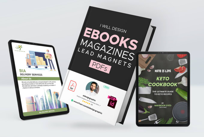 Gig Preview - Create pdf ebook, cookbook, magazine, amazon kdp indesign book