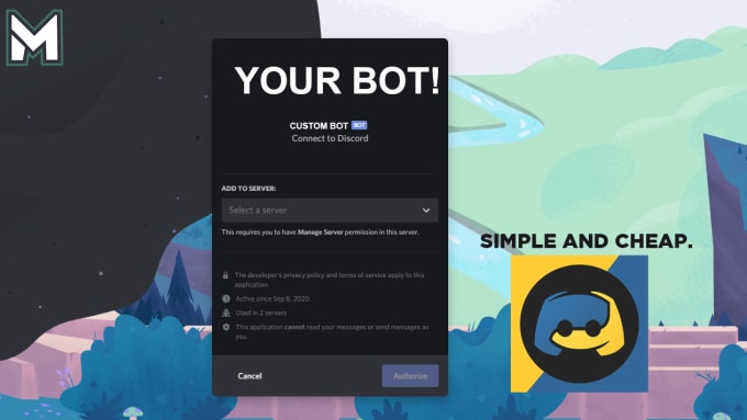 Gig Preview - Make a custom discord bot