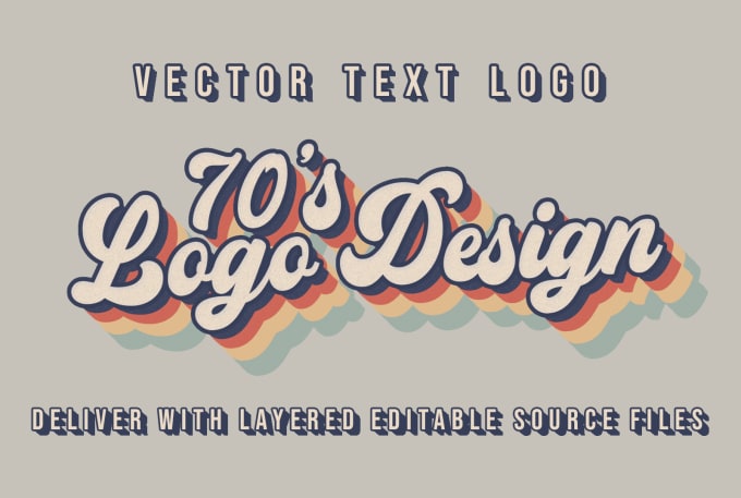 Gig Preview - Design retro vintage 70s text logo design