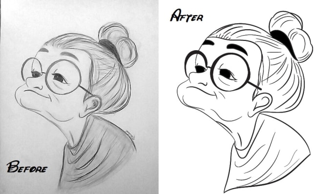 Gig Preview - Draw custom vector line art from a photo, redrawing line art image