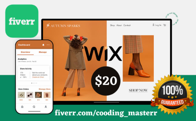 Gig Preview - Design business wix website, redesign wix store or design wix ecommerce website