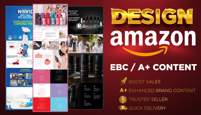 Gig Preview - Amazon ebc, listing images editing enhance branding a plus