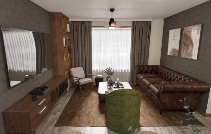 Gig Preview - Do interior 3d models, renderings and floor plan renderings