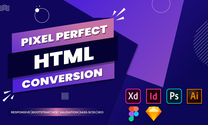 Gig Preview - Convert psd to html xd to html figma to html responsive bootstrap website