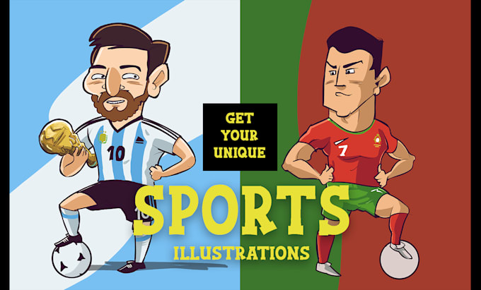 Gig Preview - Create colorful and catching sports illustrations