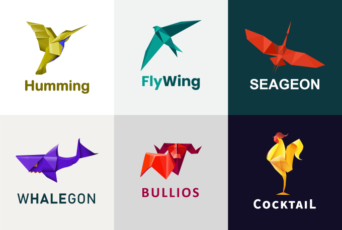 Gig Preview - Design professional origami, polygonal or geometric logo