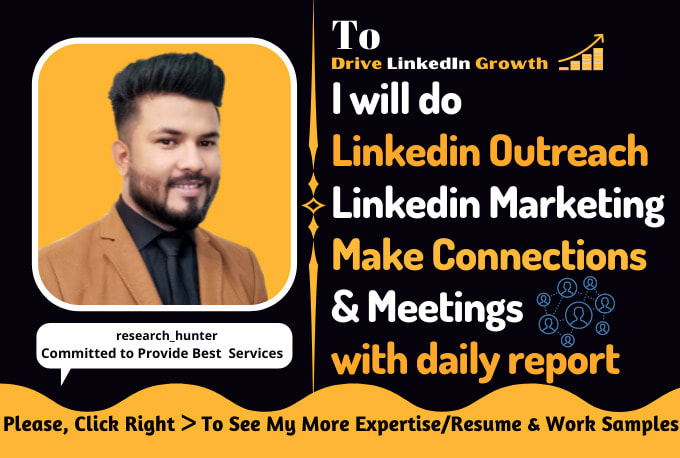 Gig Preview - Do professional linkedin outreach campaign b2b lead generation with daily report