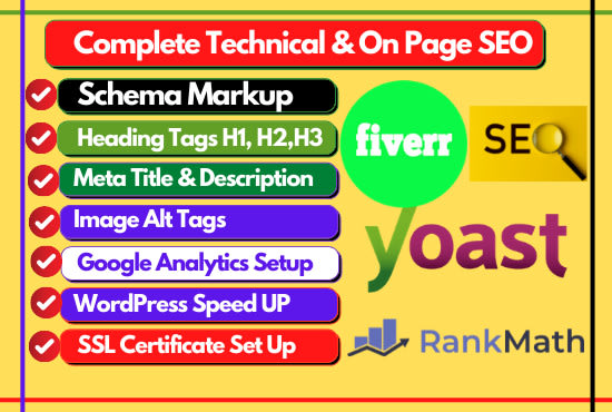 Gig Preview - Do onpage SEO and technical on page optimization of wordpress or schema markup