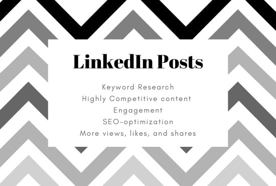 Gig Preview - Write engaging posts for your linkedin profile