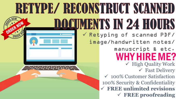 Bestseller - retype or reconstruct or recreate scanned documents in 24 hours