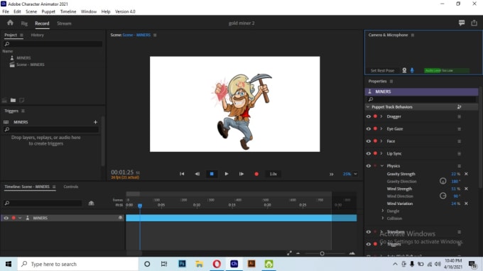 Gig Preview - Be your live 2d character desinger and animator