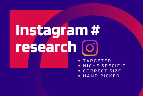 Gig Preview - Do targeted hashtag research for organic instagram growth