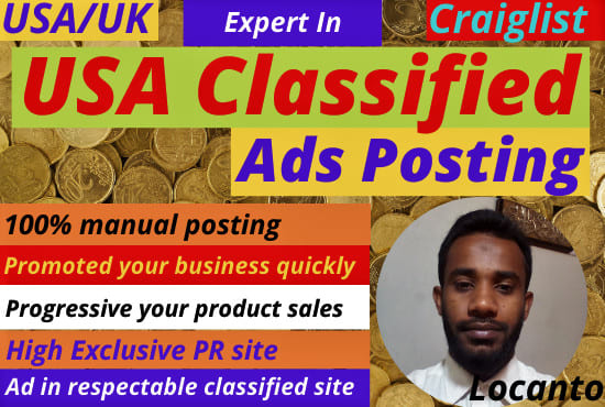 Gig Preview - Do classified ads posting in top USA sites everyday