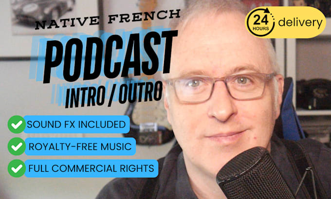 Gig Preview - Record a podcast intro in french for you