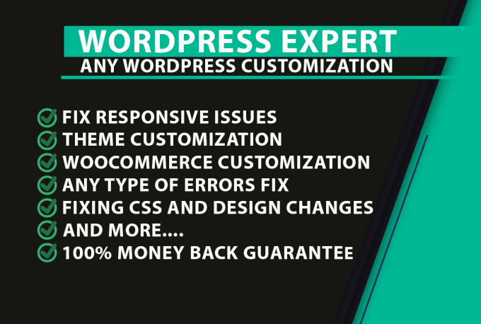 Gig Preview - Do any wordpress customization and wordpress website