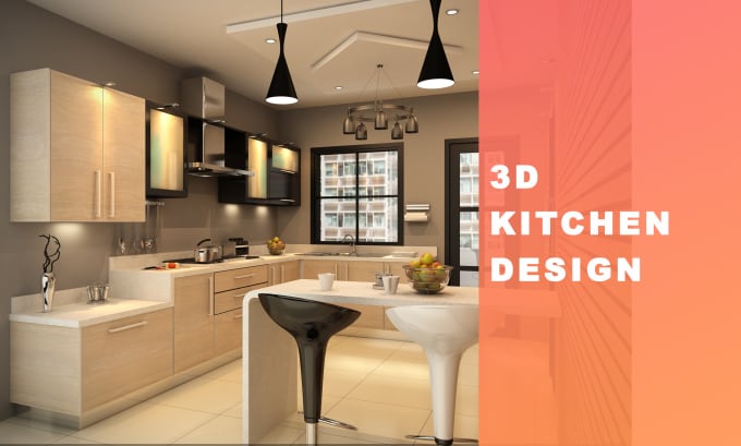 Gig Preview - Do kitchen 3d visualization