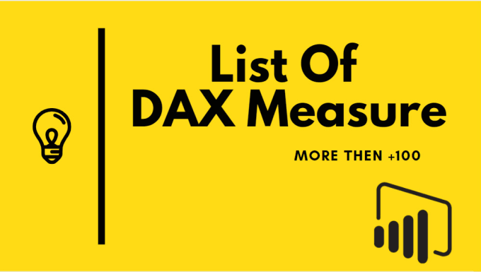 Gig Preview - Give you more then 100 of dax measure list