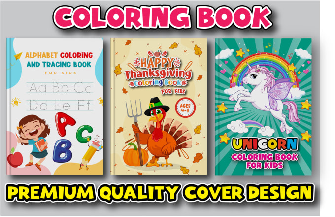 Gig Preview - Design children coloring book front and back  for amazon kdp