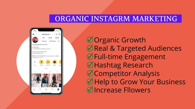 Gig Preview - Do instagram marketing and promotion for fast organic growth