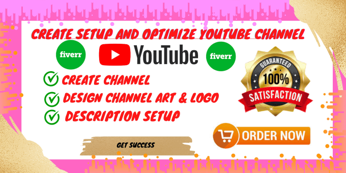 Gig Preview - Create a professional youtube channel setup, optimize