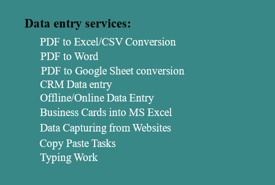 Gig Preview - Do data entry with fixed file format