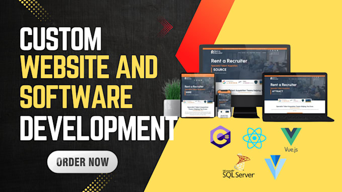 Gig Preview - Offer custom website and software development services