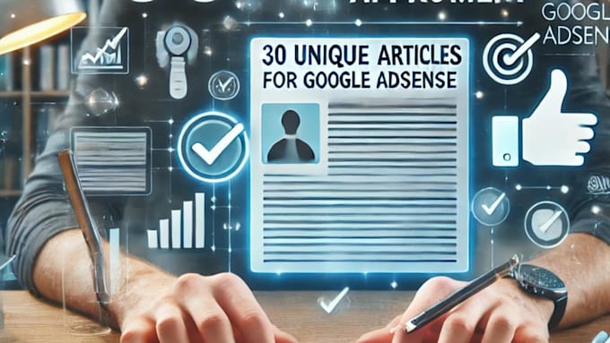 Gig Preview - Write 30 unique SEO friendly articles for adsense approval