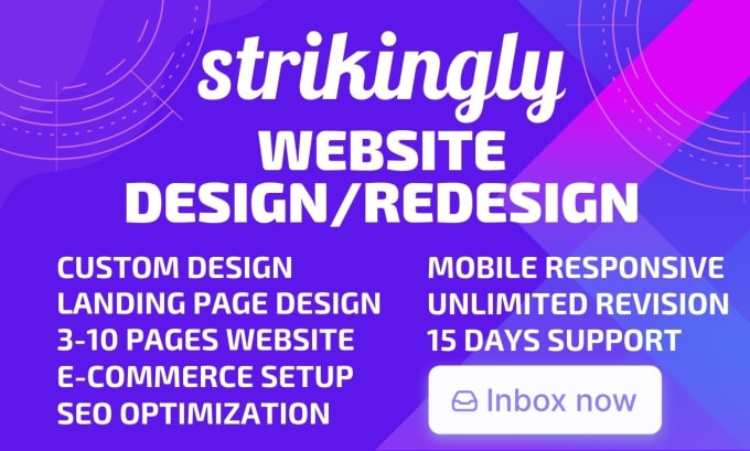 Gig Preview - Design a professional website on strikingly