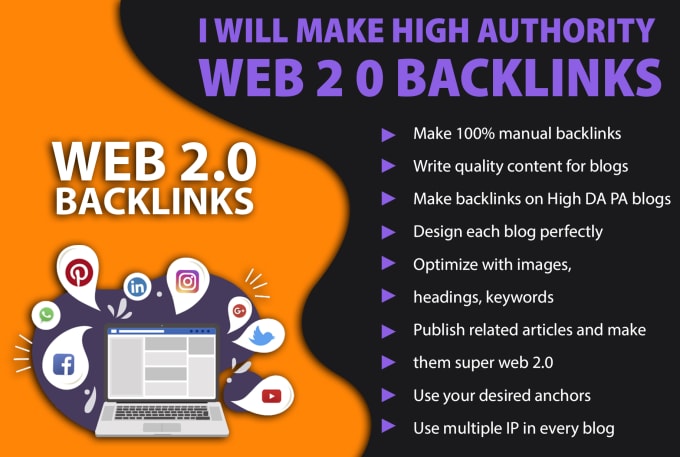 Gig Preview - Build web 2 0 backlinks