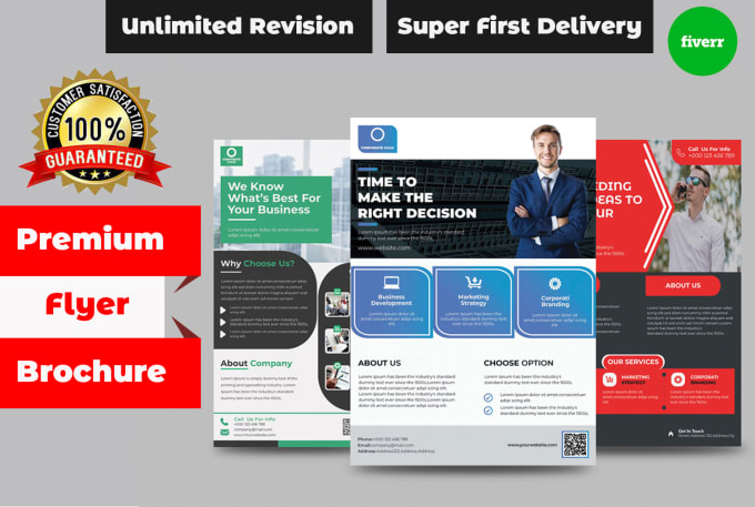 Gig Preview - Design an urgent premium flyer or brochure for your business