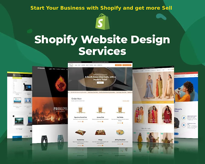 Gig Preview - Design shopify website or shopify store for your business