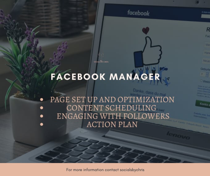 Gig Preview - Be your facebook page manager